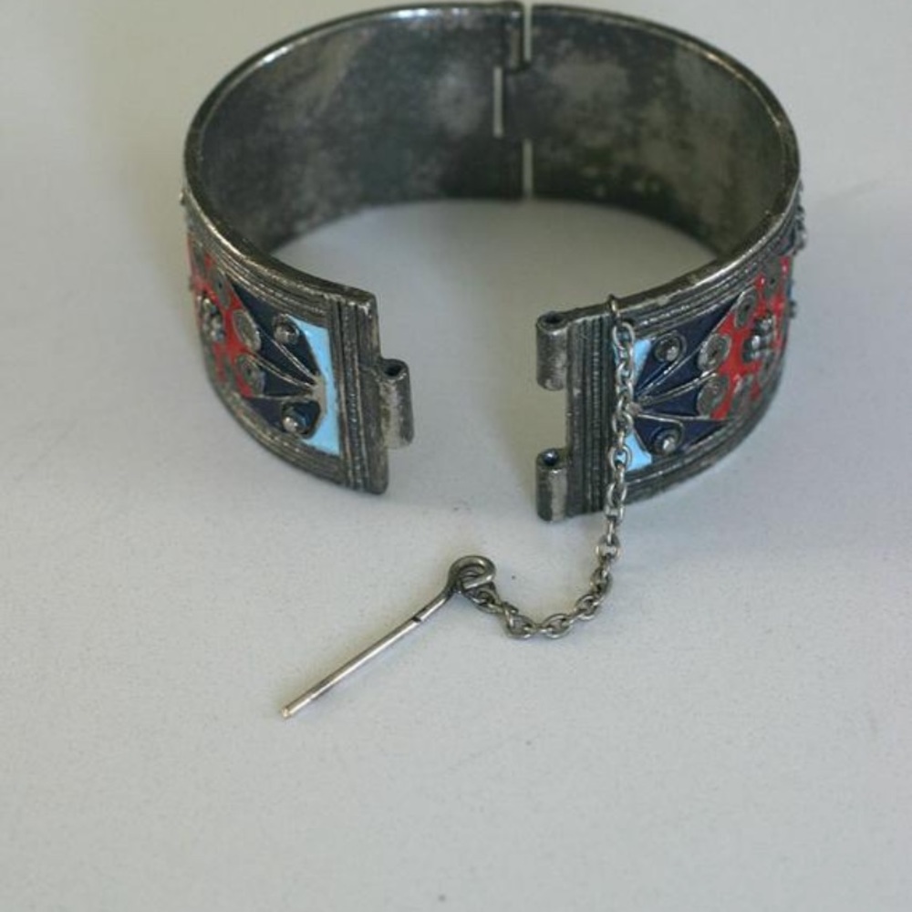 Hinged Painted Cuff Bracelet - Picture 3 of 5